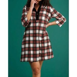 NWT Smith & Quinn Sophia Mini Dress in Winter Tartan Red Plaid Small Christmas